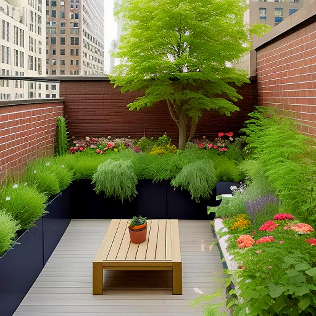 Manhattan style rooftop - balcony garden - Option 10