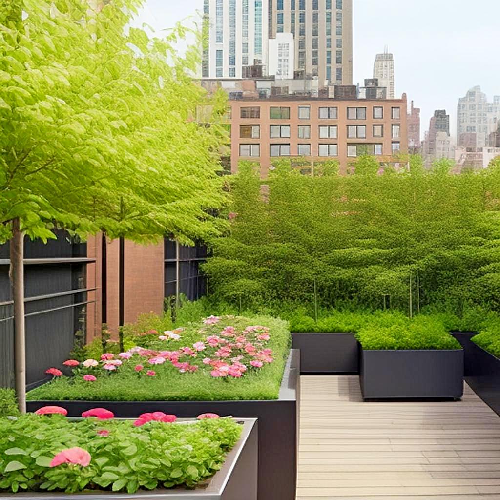 Manhattan style rooftop - balcony garden - Option 13