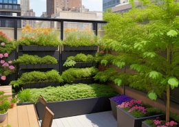 Manhattan style rooftop - balcony garden - Option 14