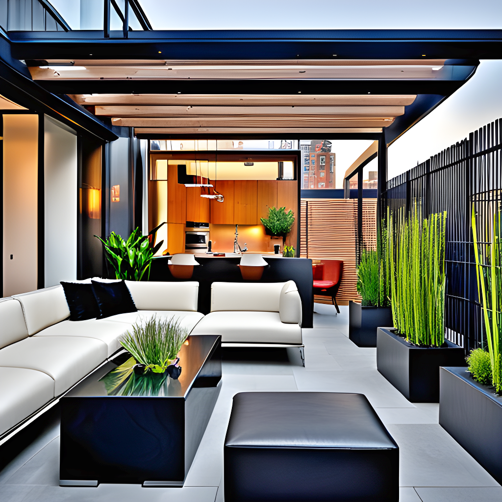 Manhattan style rooftop - balcony garden - Option 20