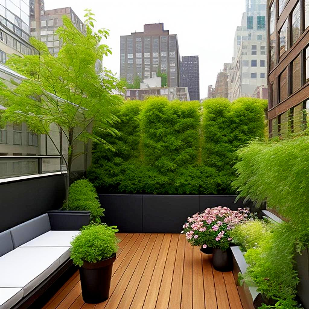 Bespoke Manhattan style rooftop - balcony garden - Option 6