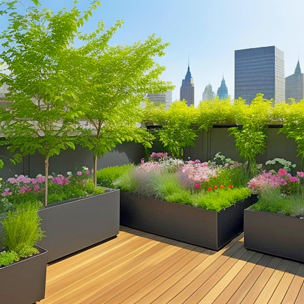 Manhattan Style Rooftop -Balcony Garden - Option 7