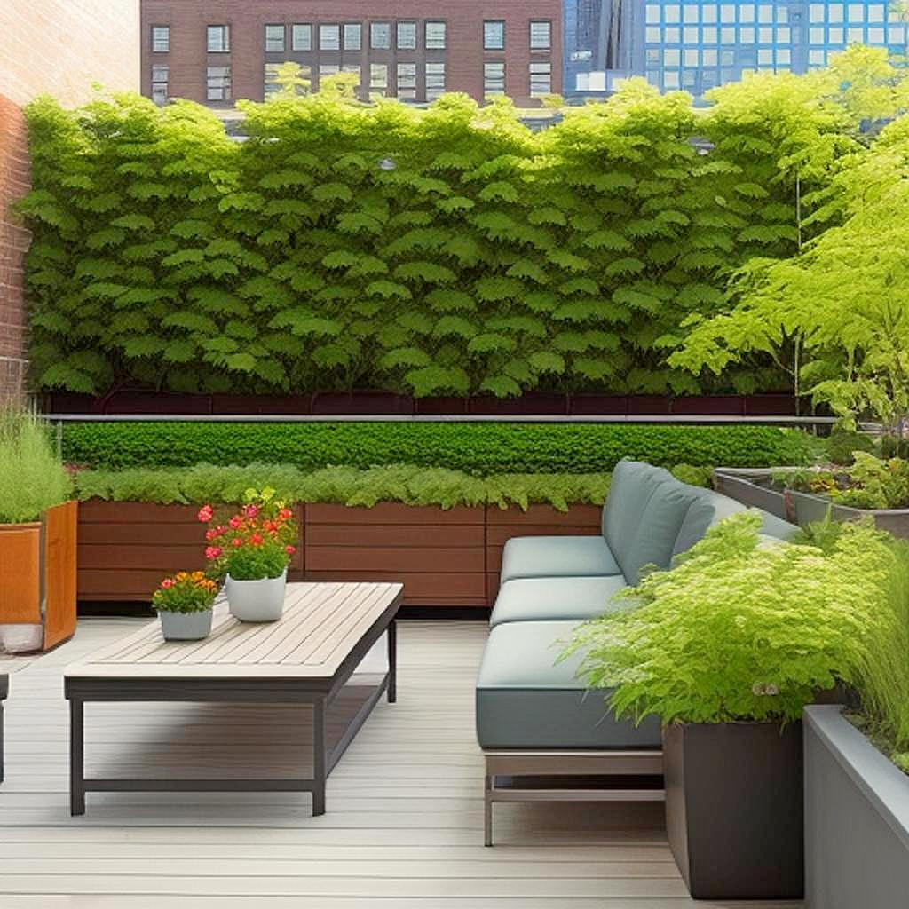 Bespoke Manhattan style rooftop - balcony garden - Option 8 - quotation request
