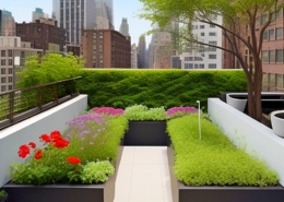 Bespoke Manhattan style rooftop - balcony garden - Option 9